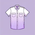 light purple short-sleeved collared shirt image